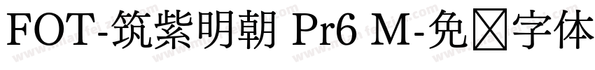 FOT-筑紫明朝 Pr6 M字体转换
